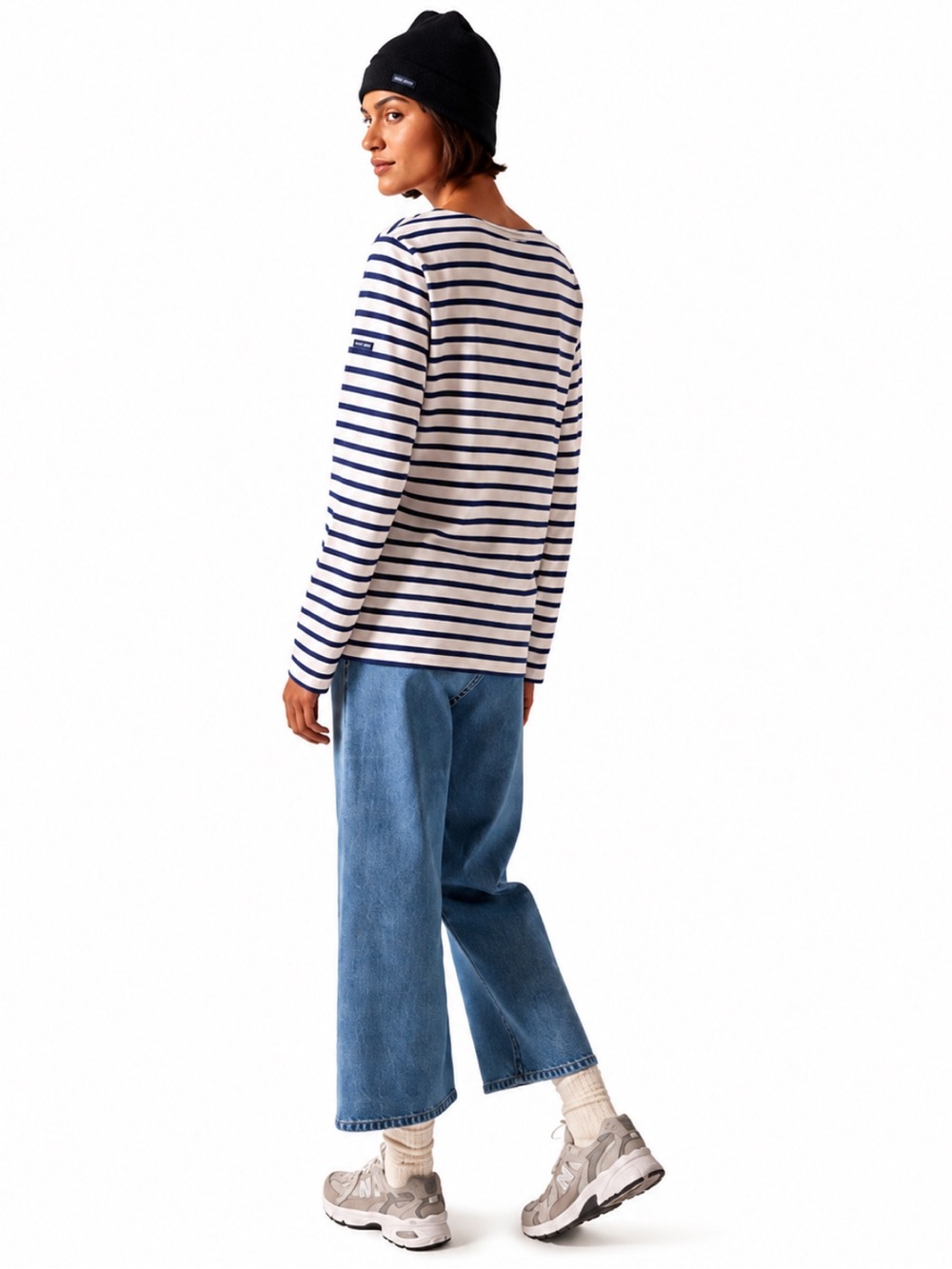 NWT! Saint James Minquiers Modern Breton Stripe Shirt Navy/White Large - Picture 4 of 10